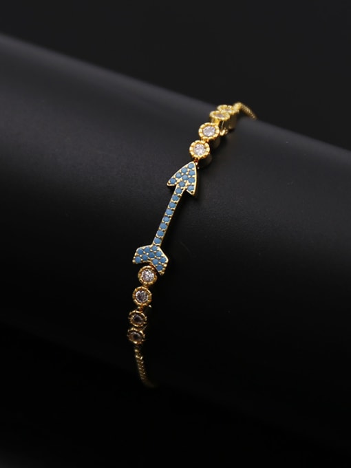 Golden Arrow Zircon Adjustable Bracelet