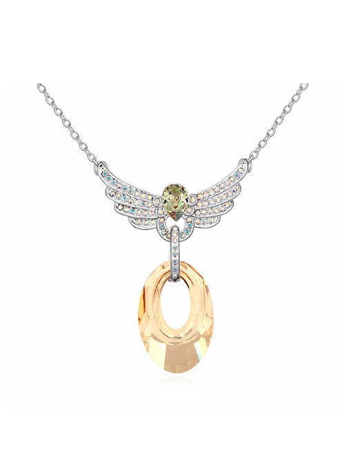 QIANZI Fashion Hollow austrian Crystals Alloy Necklace 0