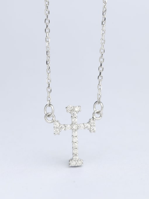 One Silver Fashion Cross Necklace 2