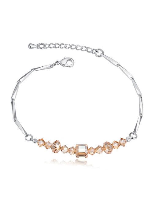 QIANZI Exquisite Simple Shiny austrian Crystals Alloy Bracelet 0