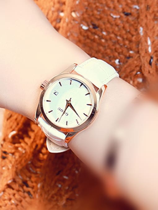 White 2018 GUOU Brand Simple Mechanical Women Watch