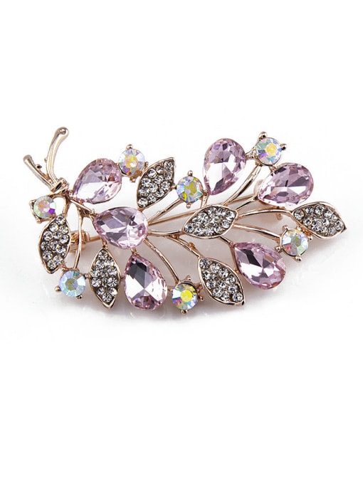 Inboe new 2018 2018 2018 2018 2018 Rose Gold Plated Crystals Brooch 4