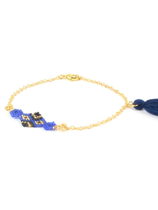 HB548-Q Gold Plated Alloy Handmade Fashion Colorful Bracelet