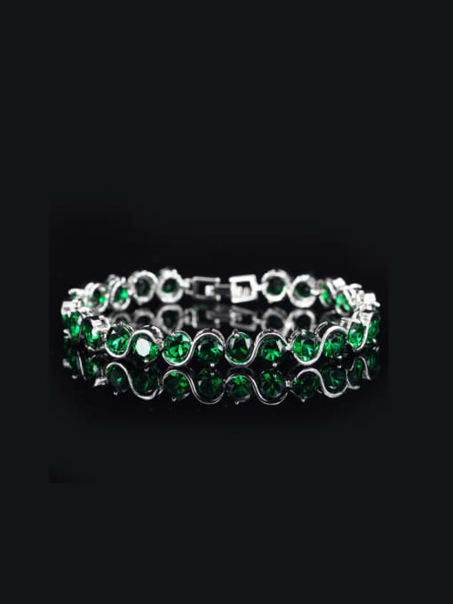 Green 2018 Color Zircons Luxury Bracelet