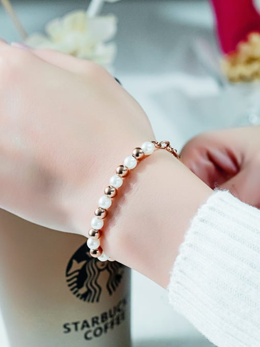 Open Sky Stainless Steel With Rose Gold Plated With heart star Bracelets 1