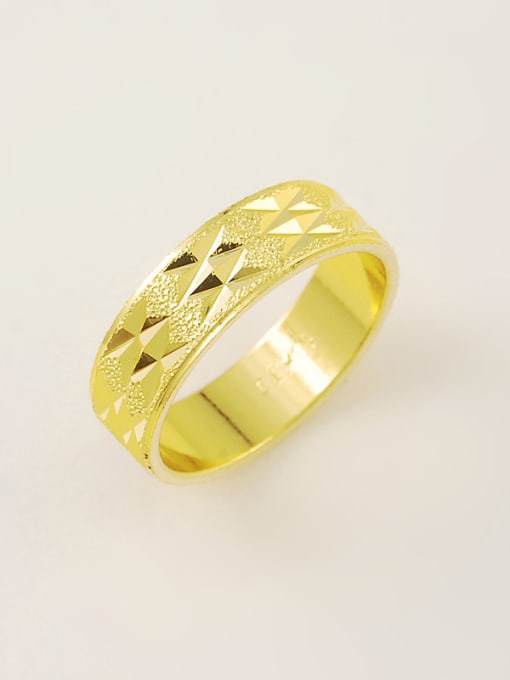 Yi Heng Da Men Exquisite 24K Gold Plated Geometric Shaped Copper Ring 0