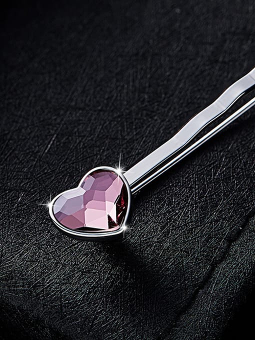 CEIDAI Pink Heart-shaped Brooch 2