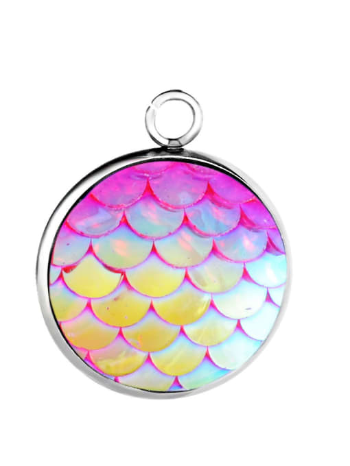 DAAT806-6 Stainless Steel With  Trendy Round With Mermaid scale Charms