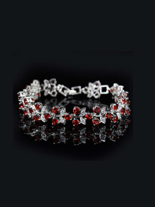 Red Exquisite AAA Color Zircons Bracelet