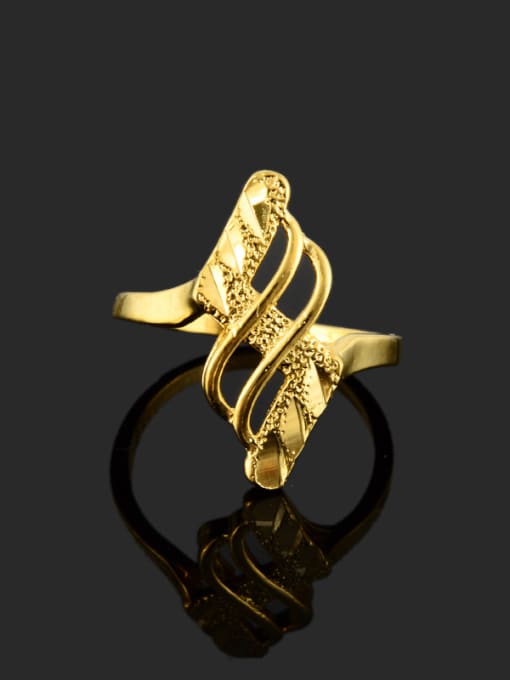 Yi Heng Da Exquisite 24K Gold Plated Twist Design Copper Ring 1