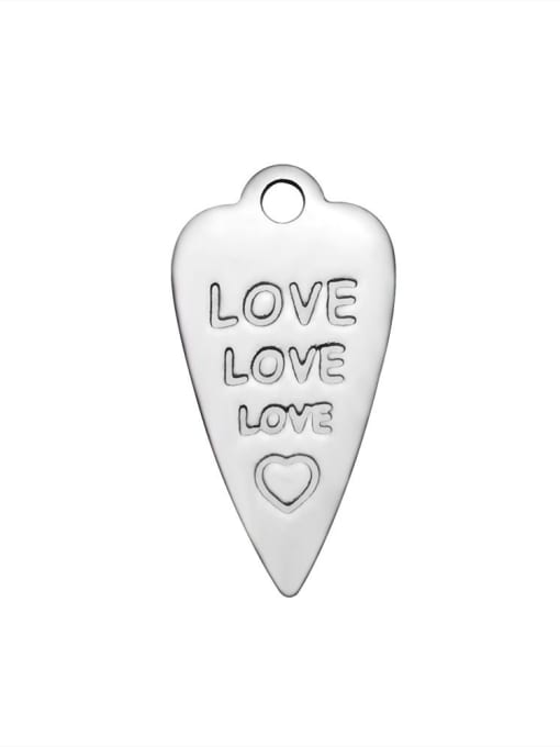 FTime Stainless Steel With Classic Heart With love words Charms