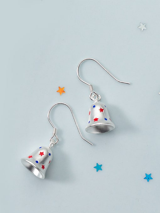 Rosh Christmas jewelry: Sterling Silver sweet star bell Earrings 2