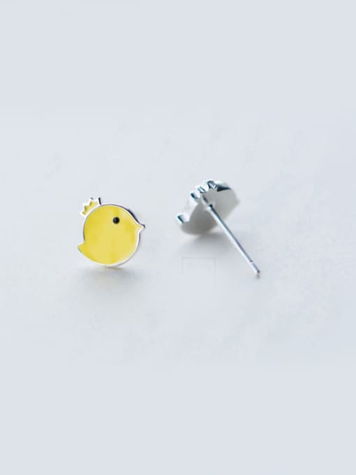 Rosh S925 silver  Little Yellow Chick stud Earring 2