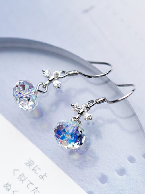 Rosh Elegant Bowknot Shaped Multi-color Crystal Drop Earrings 1