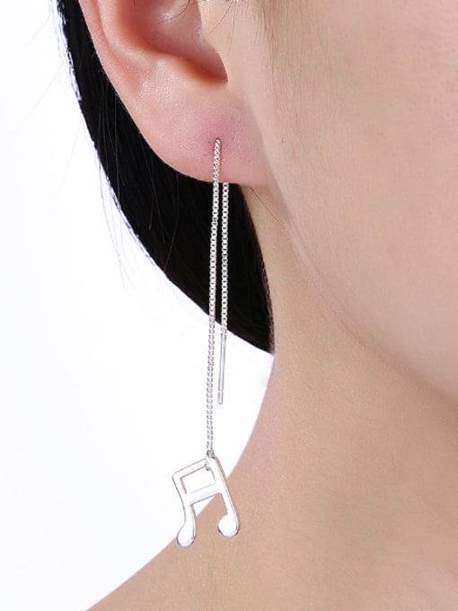 OUXI Personalized Musical Note Line Earrings 2