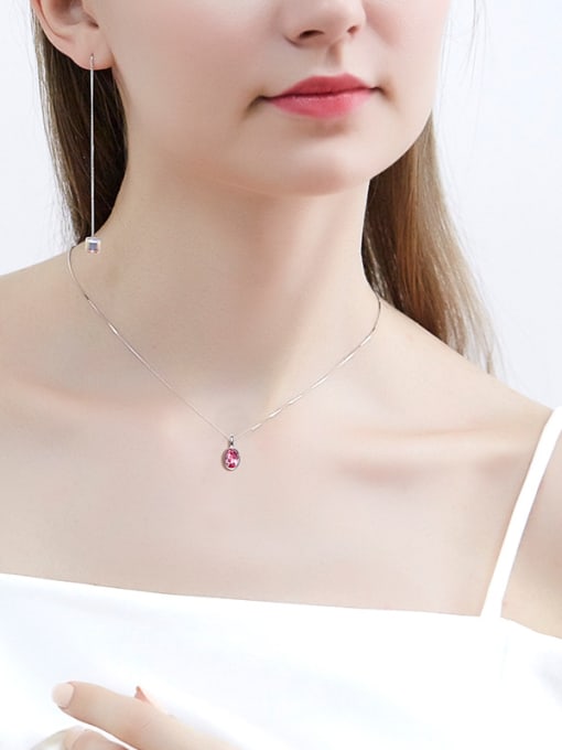 CEIDAI 2018 S925 Silver Crystal Necklace 1