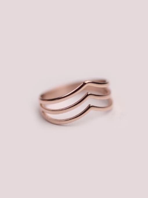 GROSE Elegant Three Lines Women Ring 0