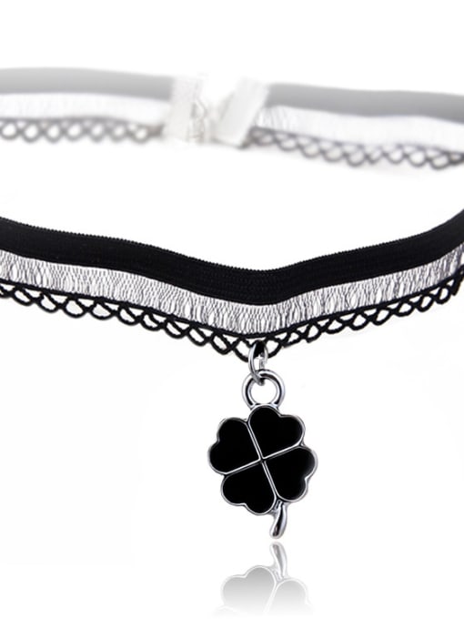 X241 Tetrafolium Stainless Steel With Fashion Animal/flower/ball Lace choker Necklaces