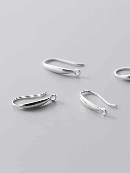 FAN 925 Sterling Silver With Silver Plated Trendy Hook Earrings 2