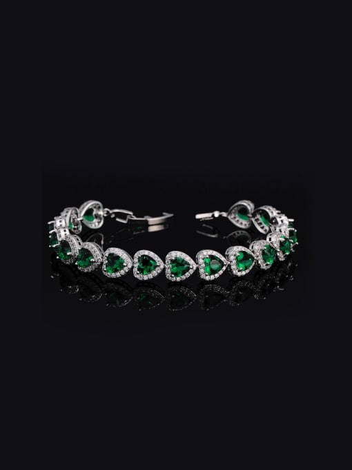 Green Exquisite AAA Zircon Bracelet
