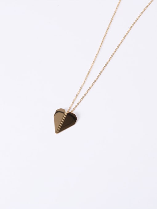 GROSE Titanium With Gold Plated Simplistic Smooth Geometric Necklaces 4