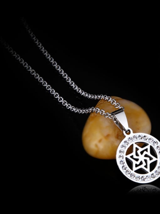 03 Hexagram A Stainless Steel With Fashion Round Necklaces