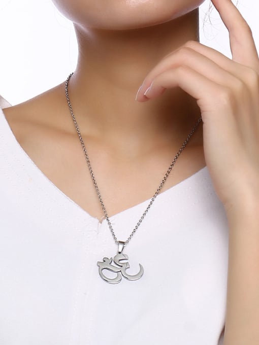 Steel Exquisite Gold Plated Symbol Shaped Titanium Pendant