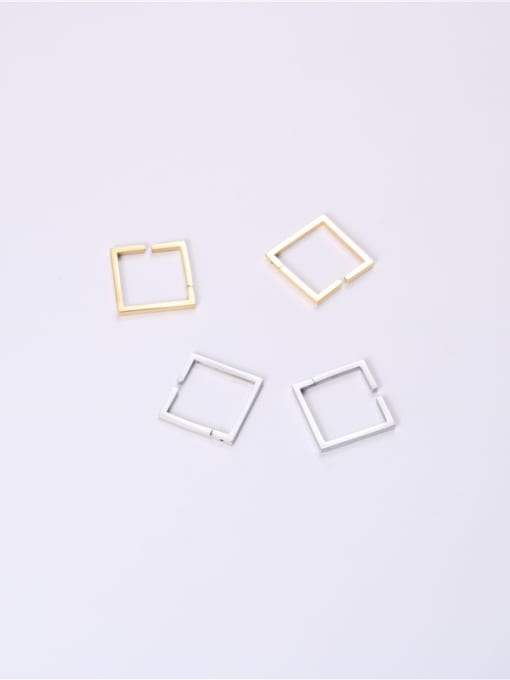 GROSE Titanium With Gold Plated Simplistic Hollow Geometric Clip On Earrings 3