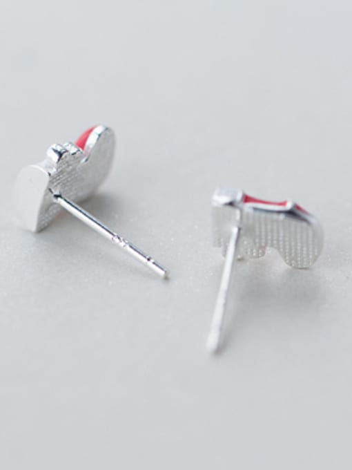 Rosh S925 silver Christmas snow boots stud Earring 2