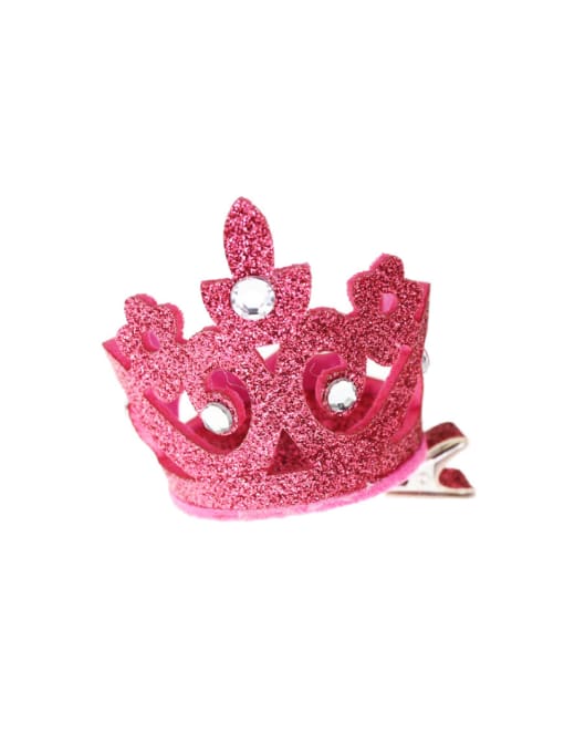 Rose Red Glitter Crown Hair with mini hat