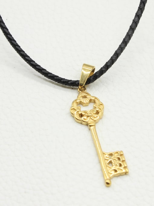 Golden Fashionable Key Stainless Steel Necklace