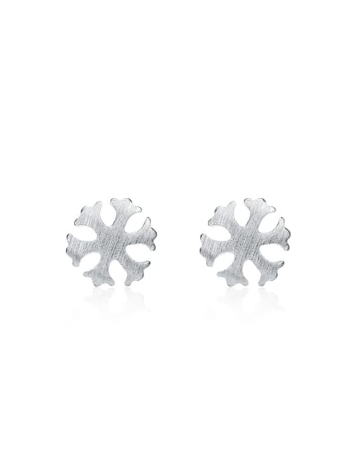 kwan Fashion Simple Snowflake Fresh Stud Earrings 0