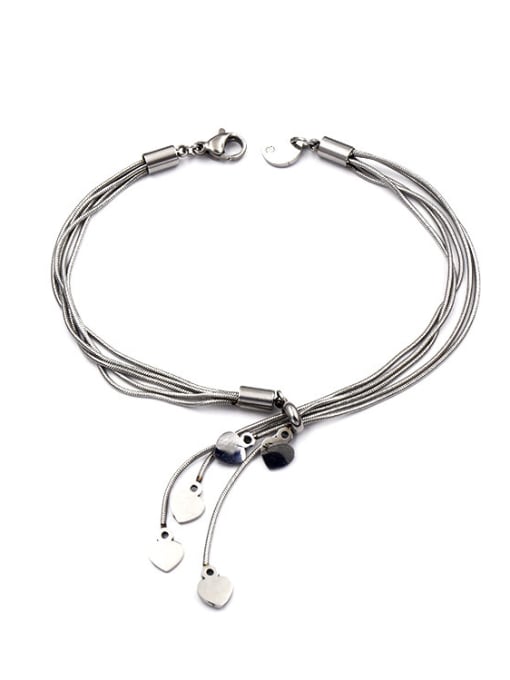 My Model Multi-layer Tassel Adjustable Titanium Plating Bracelet 1