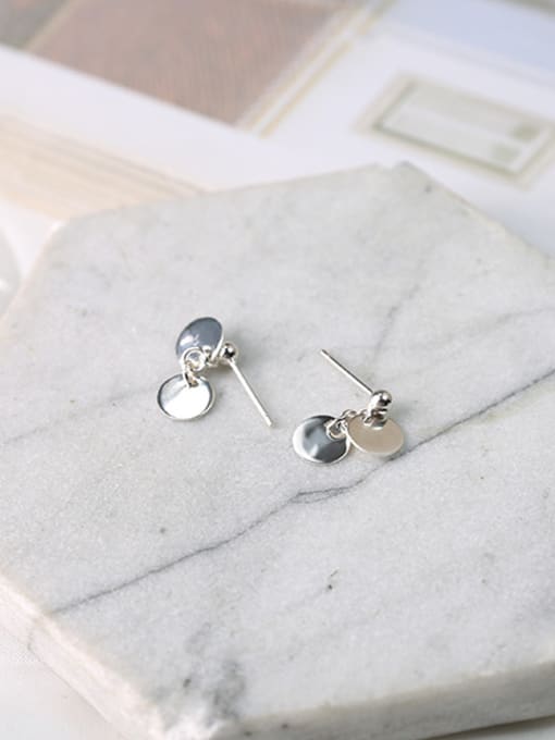 Peng Yuan Simple Tiny Double Circles 925 Silver Stud Earrings 2