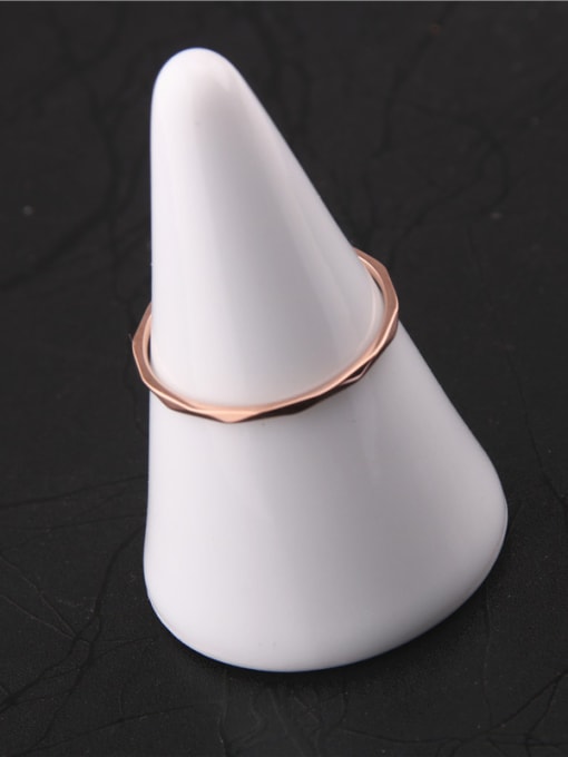 GROSE Rose Gold Geometry Section Ring 1