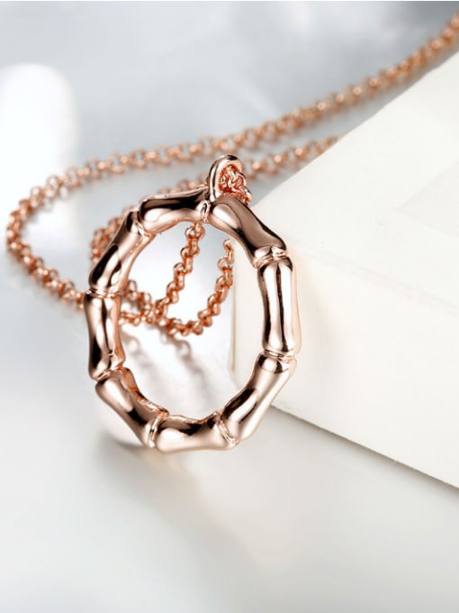 OUXI Rose Gold Simply Style Necklace 2
