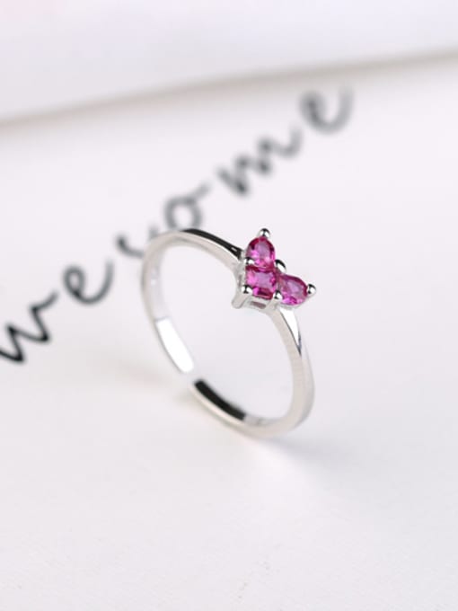Peng Yuan Tiny Heart shaped Silver Ring 1