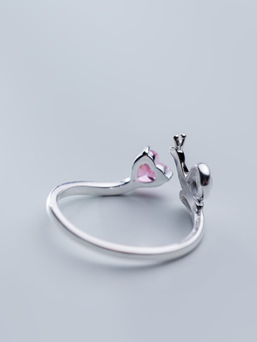 Rosh 925 Sterling Silver With Silver Plated Simplistic Snail Free Size Rings 3