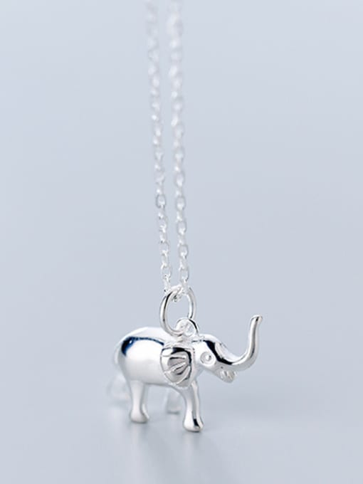 Rosh 925 Sterling Silver With Silver Plated Cute Animal Elephant Necklaces 2