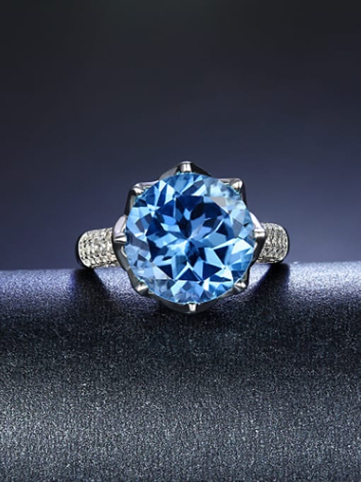 Deli 2018 Fashion Gemstone Flowery Engagement Ring 1