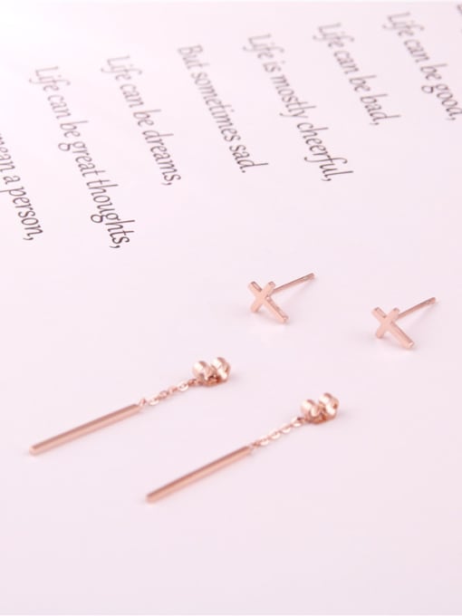 GROSE Fashion Cross Separated Stud Earrings 1