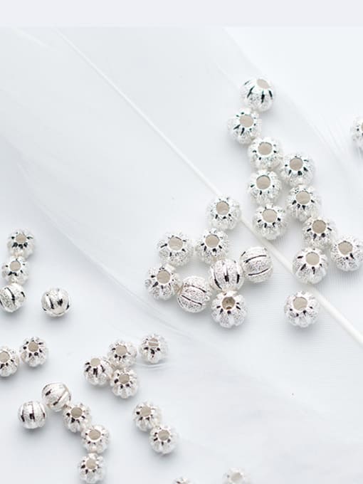 FAN 925 Sterling Silver With Silver Plated Classic ball Beads