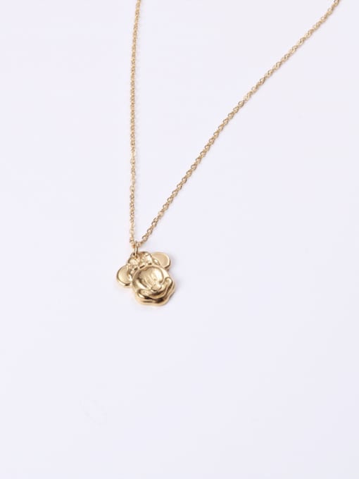 GROSE Titanium With Gold Plated Cute Mickey Mouse Necklaces 2