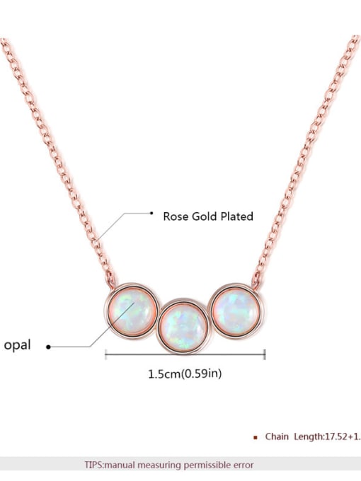 Ronaldo Fashion rose-gold protein write-Opal Zircon Necklace 2