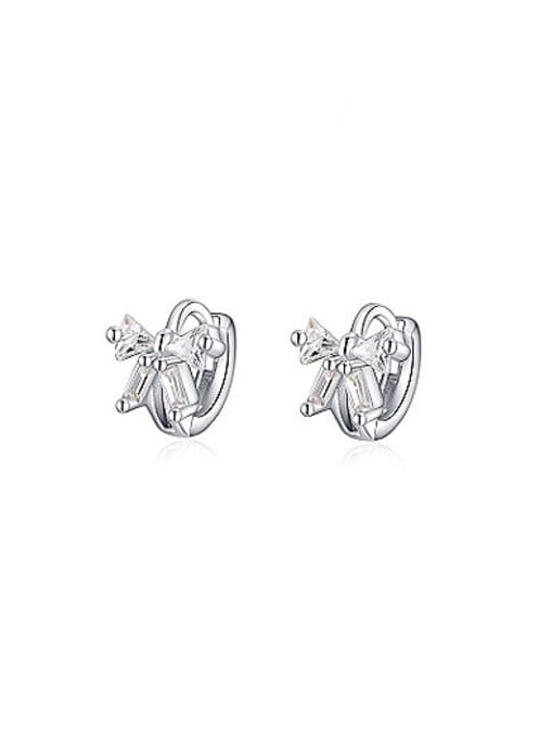 Ronaldo Bowknot Shaped Platinum Plated Copper Clip On Earrings 0