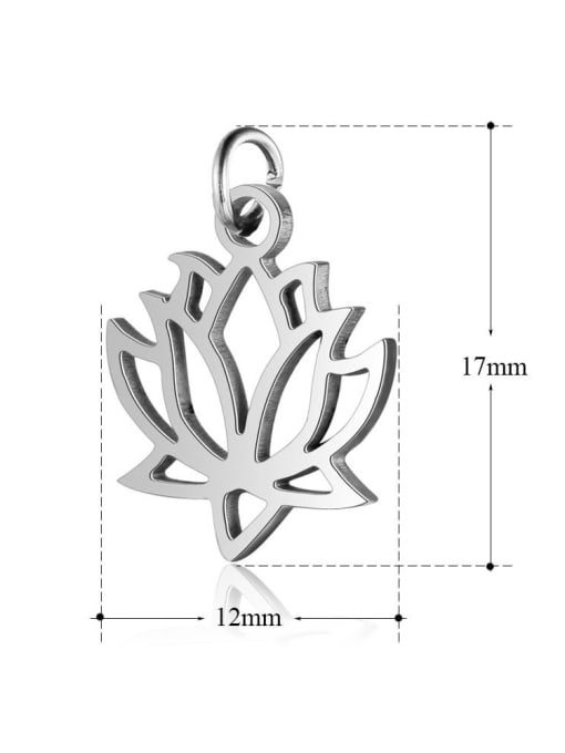 FTime Stainless Steel With Gold Plated Delicate Flower Charms 3