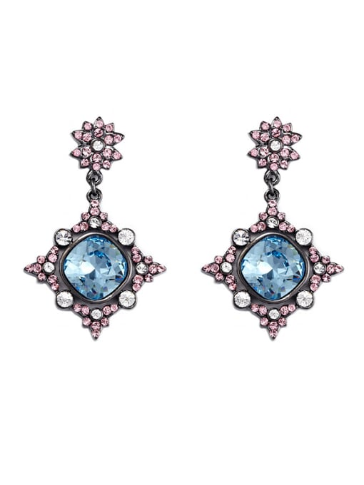 pink Star-shaped Crystal Chandelier earring