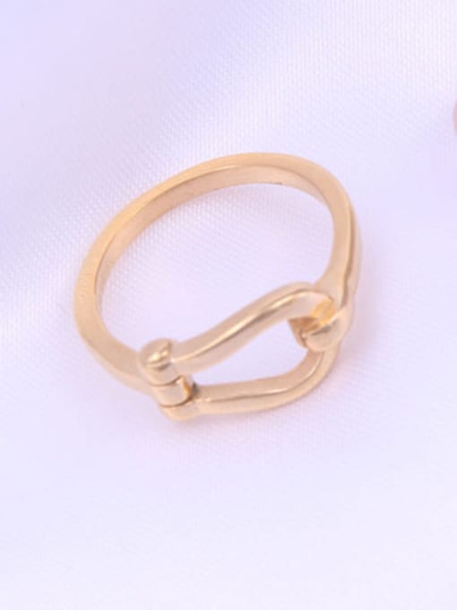 GROSE Titanium With Hollow  Personality Geometric Band Rings 2