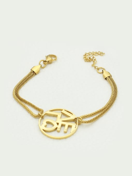 XIN DAI Gold Plated Lovers Fashion Bracelet 0
