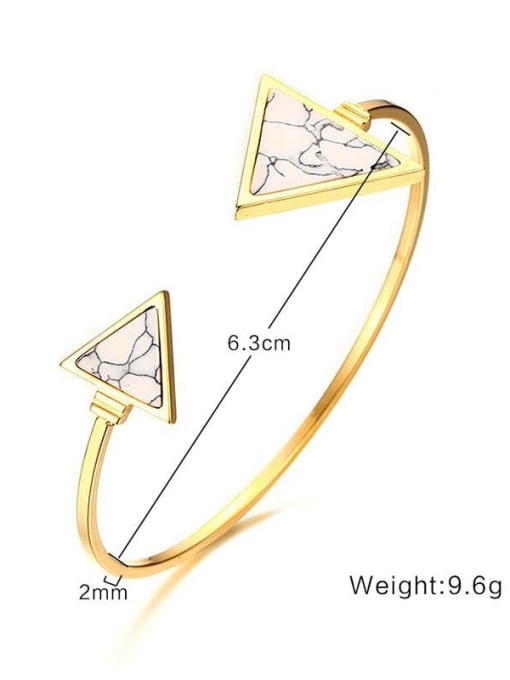 LI MUMU Triangular stainless steel open Bracelet 2